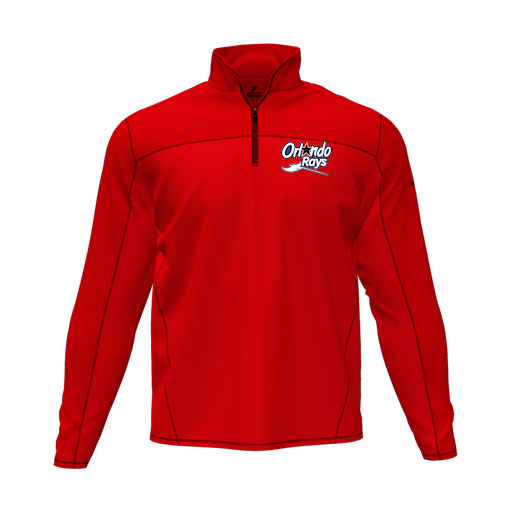 [CUS-DFW-QTRZ-PER-LSL-RED-AS-LOGO1] Quarter Zip Pullover (Adult S, Red, Logo 1)