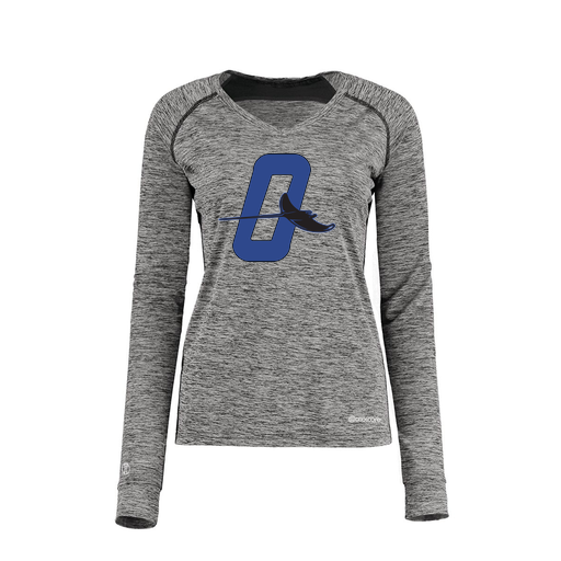 [222770.K94.XS-LOGO3] Ladies Electric Long Sleeve Shirt (Female Adult XS, Black, Logo 3)