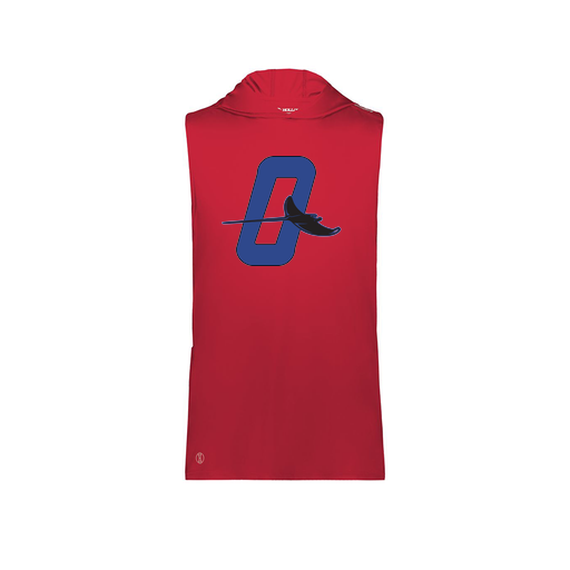 [222590.083.XS-LOGO3] Men's CoolDry Sleeveless Hoodie (Adult XS, Red, Logo 3)