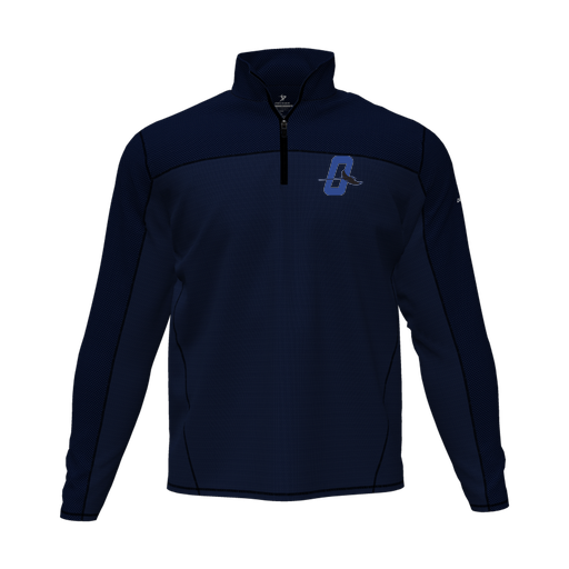 [CUS-DFW-QTRZ-PER-LSL-NVY-AS-LOGO3] Quarter Zip Pullover (Adult S, Navy, Logo 3)