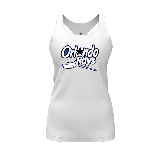 [FT0TRBWH-FYS-LOGO1] Decker Racerback Tank Top (Female Youth S, White, Logo 1)