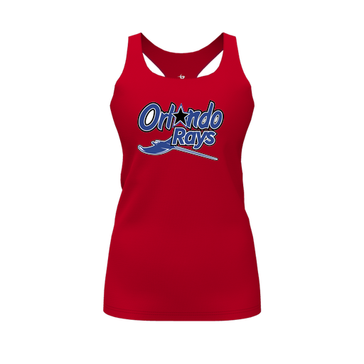 [FT0TRBRD-FYS-LOGO2] Decker Racerback Tank Top (Female Youth S, Red, Logo 2)