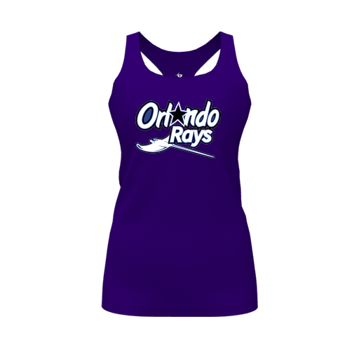 [FT0TRBPP-FYS-LOGO1] Decker Racerback Tank Top (Female Youth S, Purple, Logo 1)
