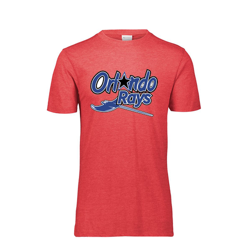 [FTSCUBRD-YS-LOGO2] Decker Youth Tri-Blend T-Shirt - Short Sleeve (Youth S, Red, Logo 2)