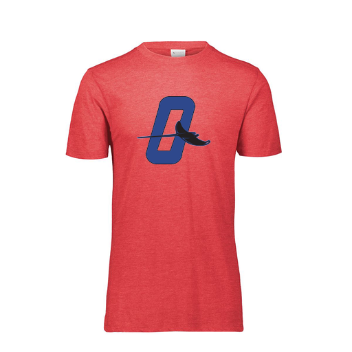 [FTSCUBRD-YS-LOGO3] Decker Youth Tri-Blend T-Shirt - Short Sleeve (Youth S, Red, Logo 3)