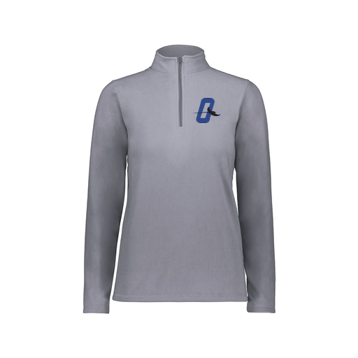 [6864.059.XS-LOGO3] Ladies MicroFleece 1/4 Zip Pullover (Female Adult XS, Gray, Logo 3)