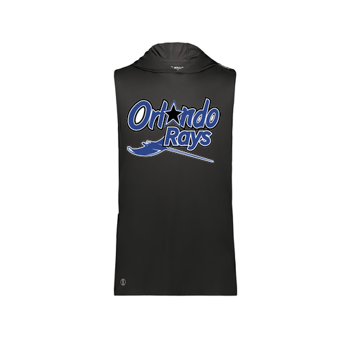 [222590.080.XS-LOGO2] Men's CoolDry Sleeveless Hoodie (Adult XS, Black, Logo 2)