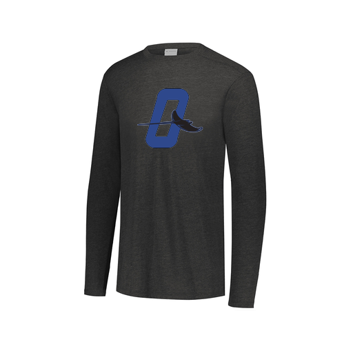 [FTLCUBBK-AXS-LOGO3] Decker Men's Tri-Blend T-Shirt - Long Sleeve (Adult XS, Black, Logo 3)