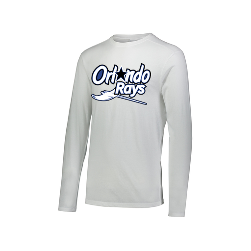 [FTLCUBWH-AXS-LOGO1] Decker Men's Tri-Blend T-Shirt - Long Sleeve (Adult XS, White, Logo 1)