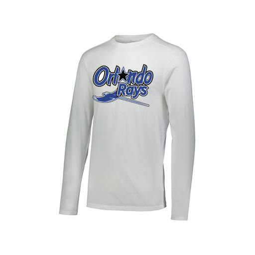 [FTLCUBWH-AXS-LOGO2] Decker Men's Tri-Blend T-Shirt - Long Sleeve (Adult XS, White, Logo 2)