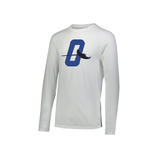 [FTLCUBWH-YS-LOGO3] Decker Youth Tri-Blend T-Shirt - Long Sleeve (Youth S, White, Logo 3)