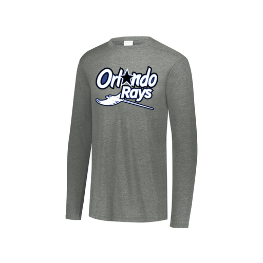 [FTLCUBGY-YS-LOGO1] Decker Youth Tri-Blend T-Shirt - Long Sleeve (Youth S, Gray, Logo 1)