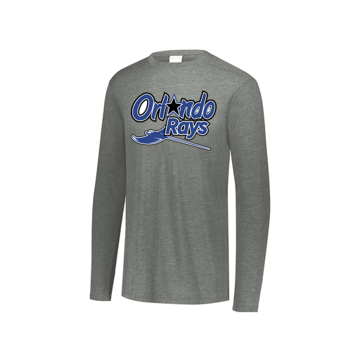 [FTLCUBGY-YS-LOGO2] Decker Youth Tri-Blend T-Shirt - Long Sleeve (Youth S, Gray, Logo 2)